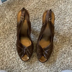 Cole Haan brown suede pumps